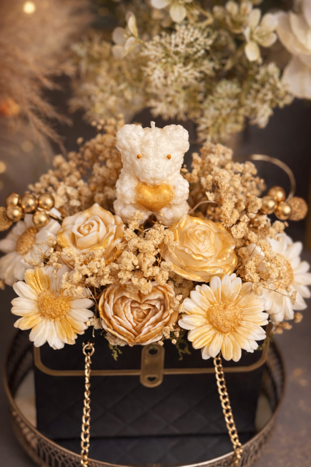 Flower Bouquet with Teddy Bear